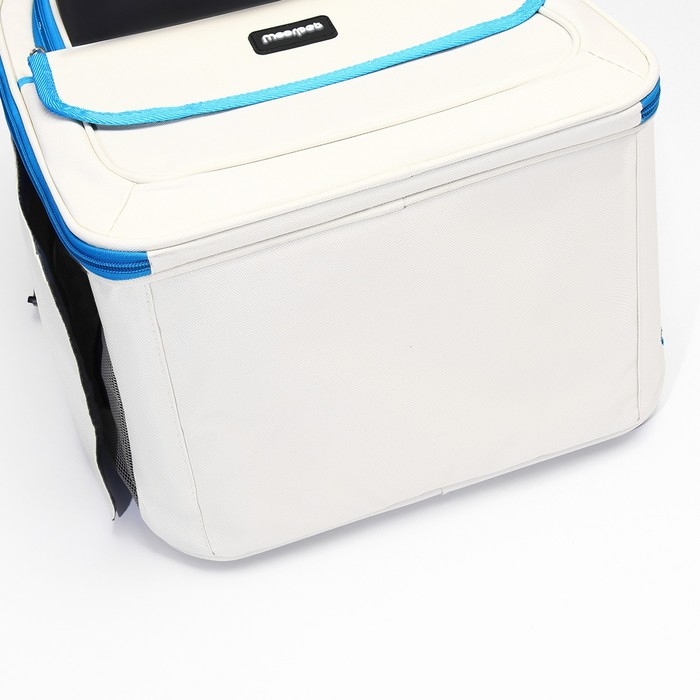 Рюкзак-переноска для кошек и собак, 30 х 40 х 25 см, белый/голубой Рюкзак-переноска для кошек и собак, 30 х 40 х 25 см, белый/голубой