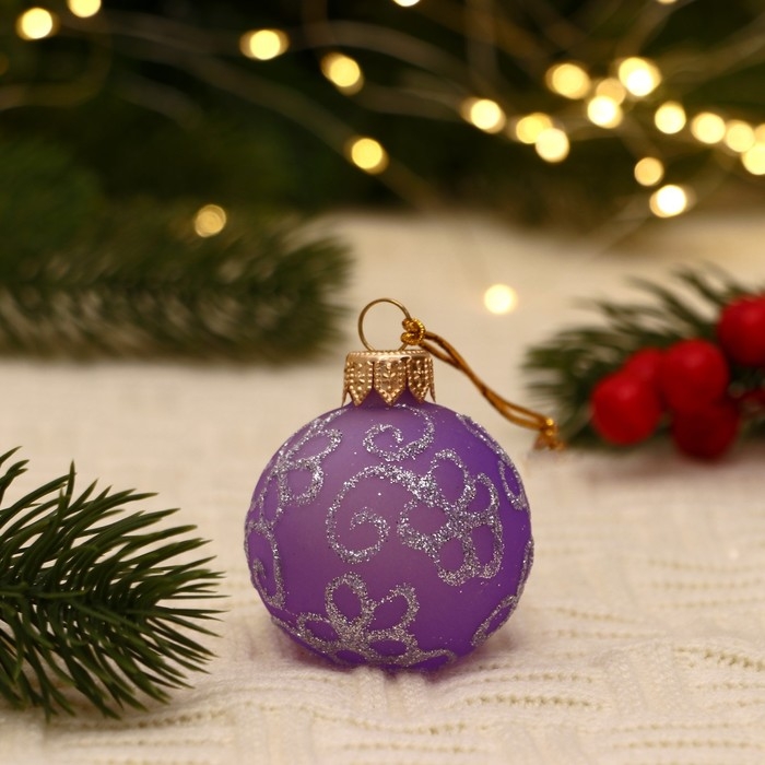 Ёлочный шар d-5 см Ёлочный шар d-5 см "Блестящие ромашки" ручная роспись