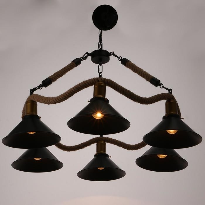 Люстра 85209/6 E27 40Вт черный 76х76х58-112 см BayerLux