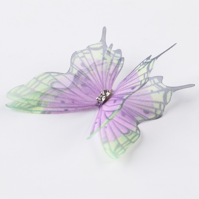 Декор для творчества «Бабочка хохлатка», двухслойный, набор 12 шт., размер 1 шт. — 5 × 5 см