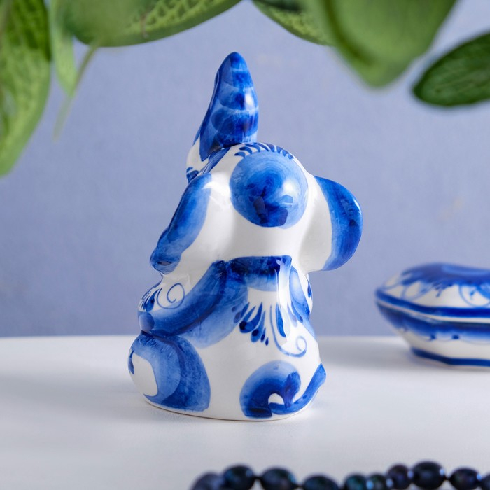 Сувенир «Слон циркач», 13 см, гжель