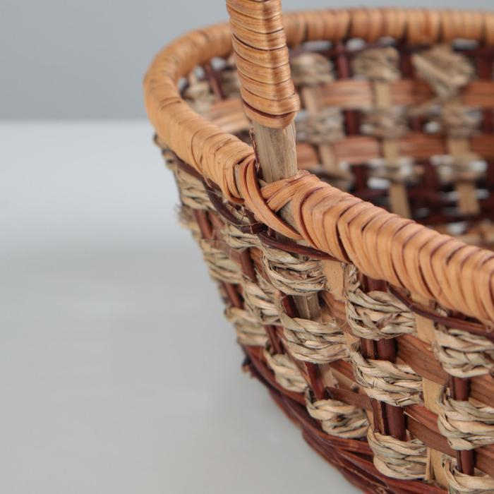 Корзина плетеная, 25×32×8/34 см, ротанг, сыть Корзина плетеная, 25×32×8/34 см, ротанг, сыть