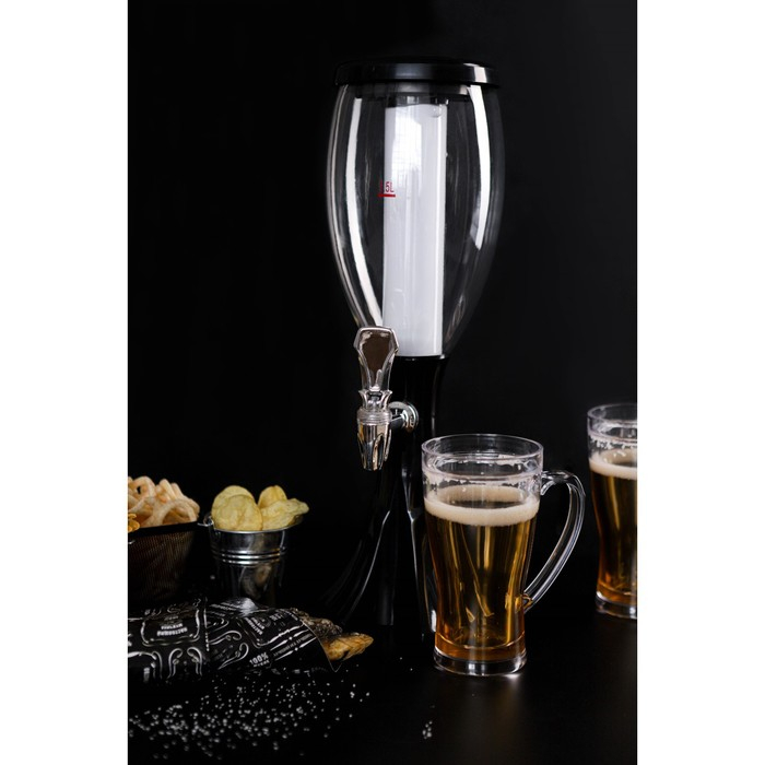 Башня пивная «Вавилон», 2 л, цвет чёрный Башня пивная «Вавилон», 2 л, цвет чёрный