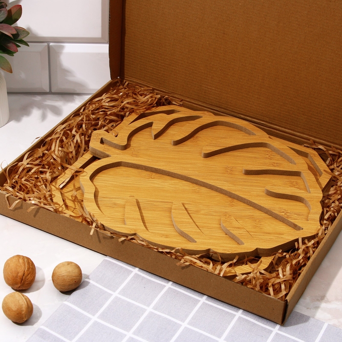 Менажница, набор 2 шт., дерево «Посуда Уют », монстера 30х30 см., менажница 30х30 см. Менажница, набор 2 шт., дерево «Посуда Уют », монстера 30х30 см., менажница 30х30 см.