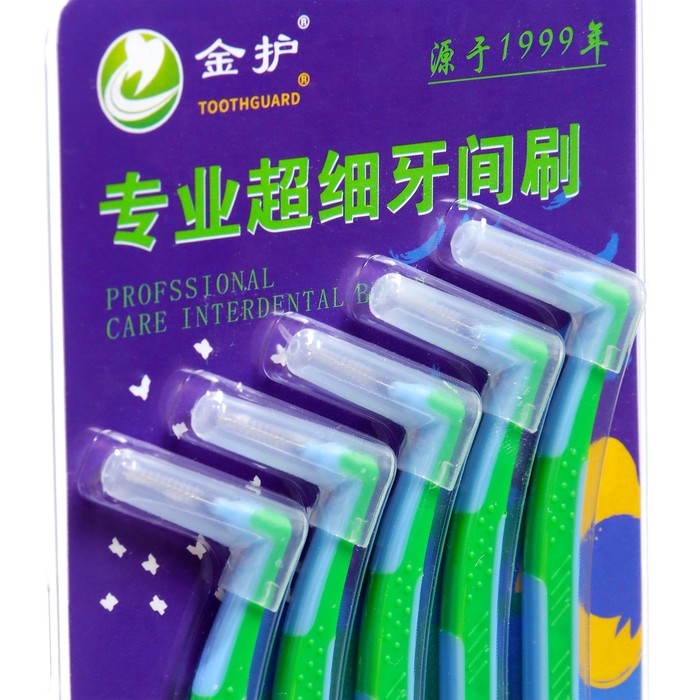 Ершики для брекетов и зубов, набор 5 шт., 1.2 - 1.5 мм; цвет - микс Ершики для брекетов и зубов, набор 5 шт., 1.2 - 1.5 мм; цвет - микс