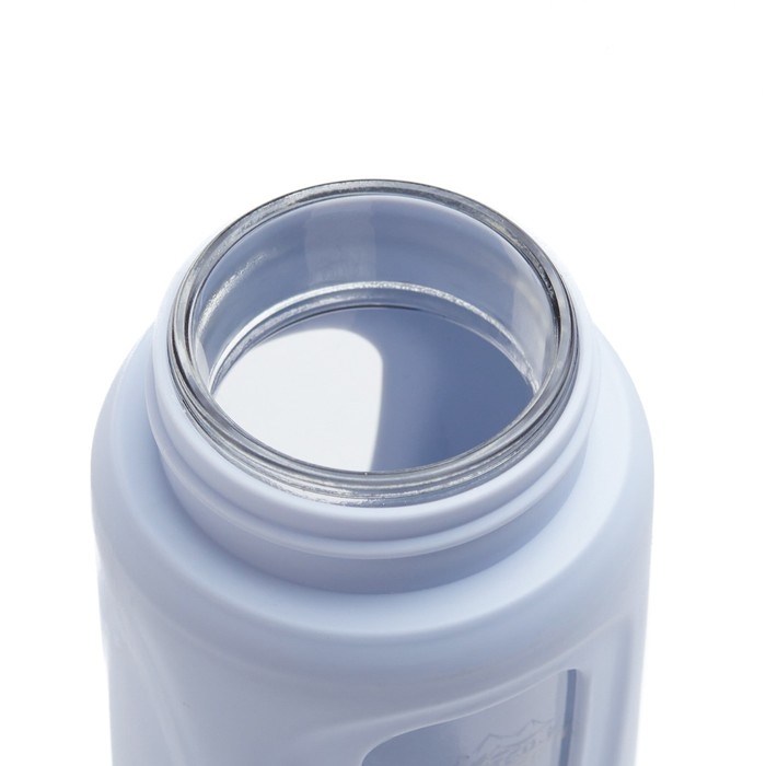 Бутылка для воды, 400 мл, 19.5 х 7 х 5.2 см, стеклянная, голубая Бутылка для воды, 400 мл, 19.5 х 7 х 5.2 см, стеклянная, голубая