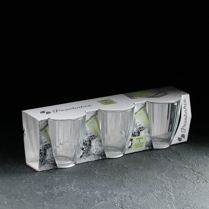 Набор стеклянных стаканов Linea, 3 шт, 280 мл Набор стеклянных стаканов Linea, 3 шт, 280 мл