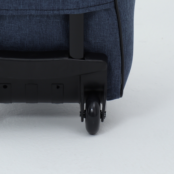 Сумка дорожная на колёсах, наружный карман, цвет синий Сумка дорожная на колёсах, наружный карман, цвет синий