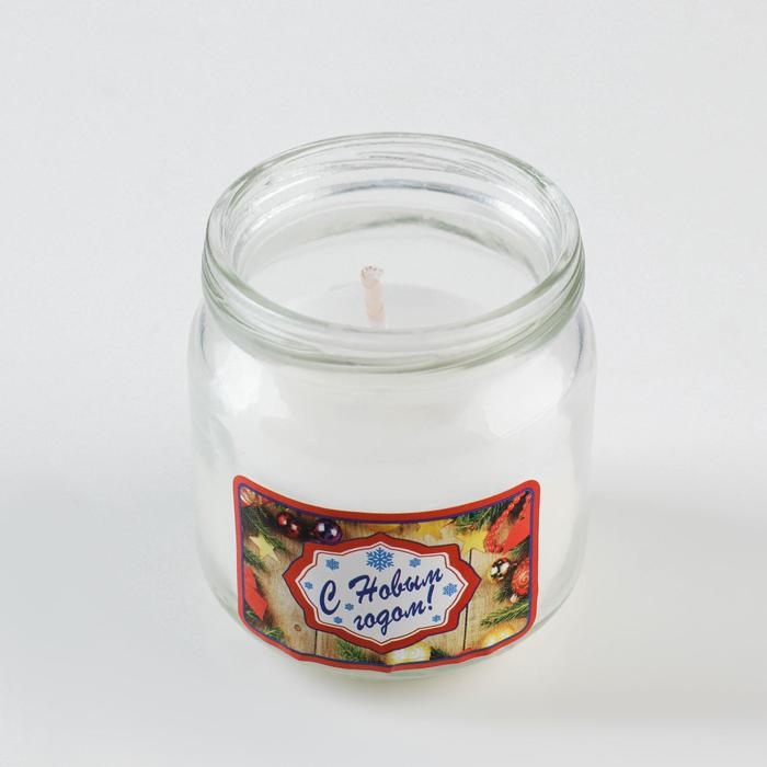Ароматическая свеча в банке  Ароматическая свеча в банке "Зимний лес", 6,4х6 см