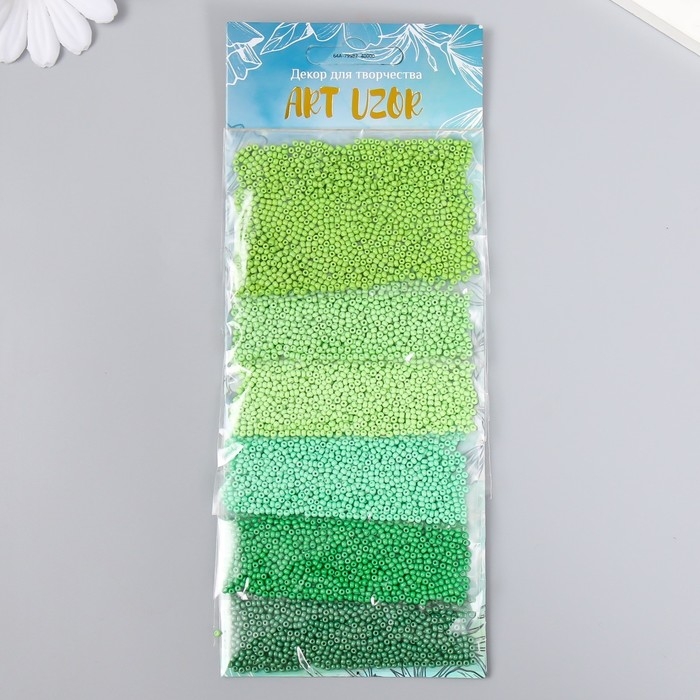 Бисер круглый 12/0 Бисер круглый 12/0 "Цвета листвы" 6 цветов х 10 гр 20х8 см