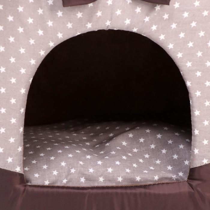 Домик  Домик "Звездочки", 34 х 32 х 37 см, коричневый