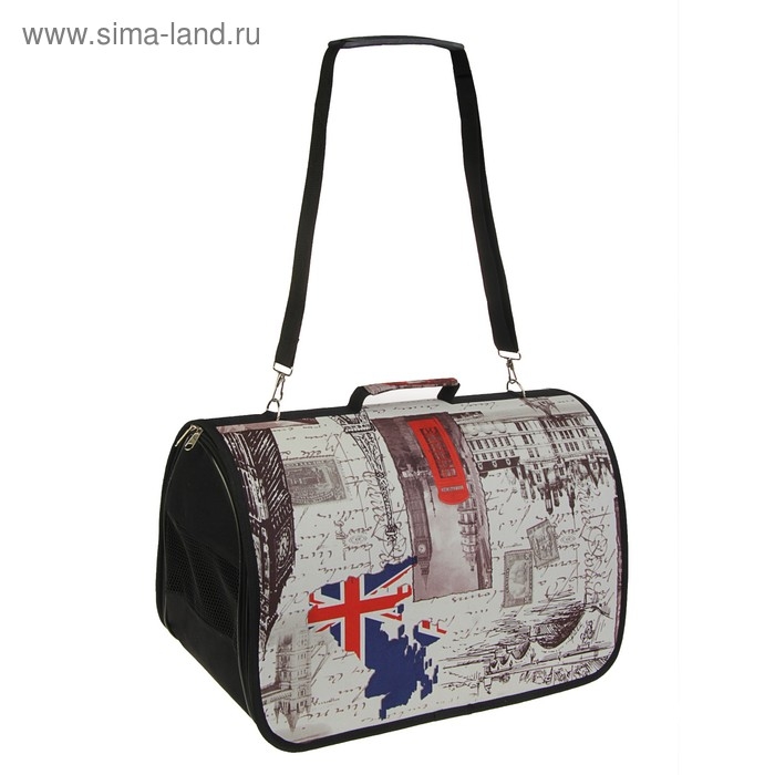 Сумка - переноска для животных  Сумка - переноска для животных "Лондон", 46 х 28,5 х 29 см, микс цветов