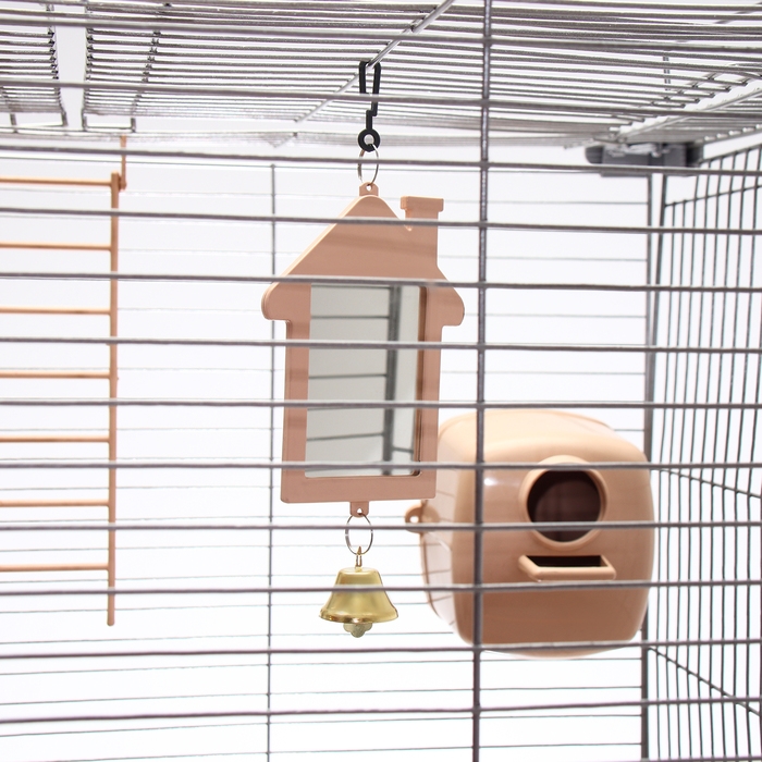 Клетка для птиц Клетка для птиц "Пижон" №104-Б, разборная, 2 секции, 58 х 40 х 88см, бежевая