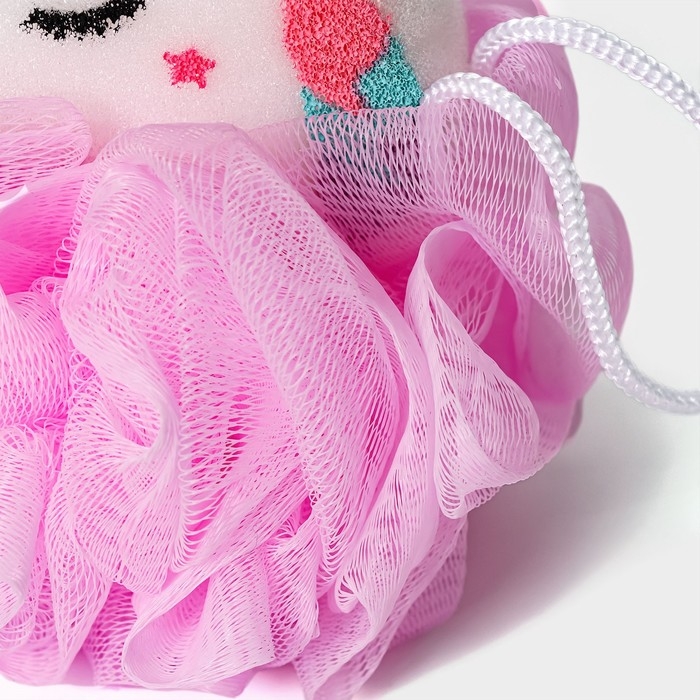 Мочалка для тела SAVANNA «Единорожка», цвет розовый Мочалка для тела SAVANNA «Единорожка», цвет розовый