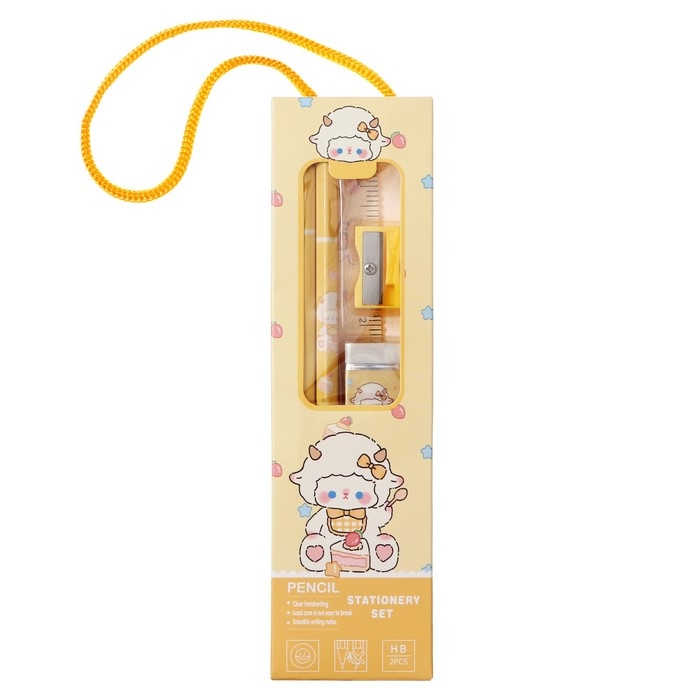 Набор канцелярский Calligrata,5 предметов, жёлтый Набор канцелярский Calligrata,5 предметов, жёлтый