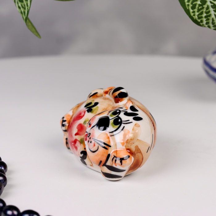 Сувенир «Кот Таити», 5х8 см, гжель, цвет Сувенир «Кот Таити», 5х8 см, гжель, цвет