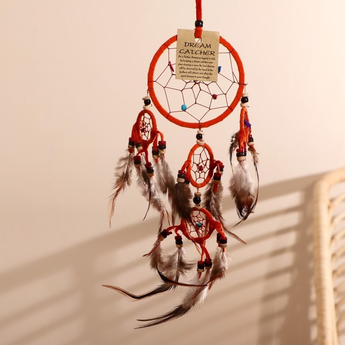 Ловец снов Ловец снов "Пять оранжевых колец" 0,7х15х40 см