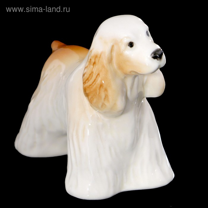 Сувенир «Кокер - спаниель», стоящий, 9×4×6 см, ручная работа, фарфор Сувенир «Кокер - спаниель», стоящий, 9×4×6 см, ручная работа, фарфор
