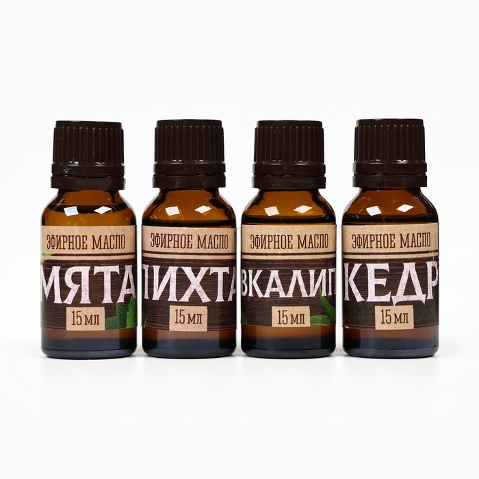 Набор 4 эфирных масла 15 мл Набор 4 эфирных масла 15 мл "Главному банщику"
