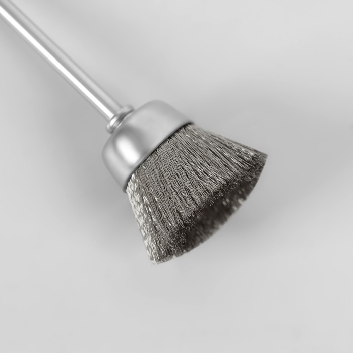 Щётка - браш для чистки фрез, стальная, цвет серебристый Щётка - браш для чистки фрез, стальная, цвет серебристый