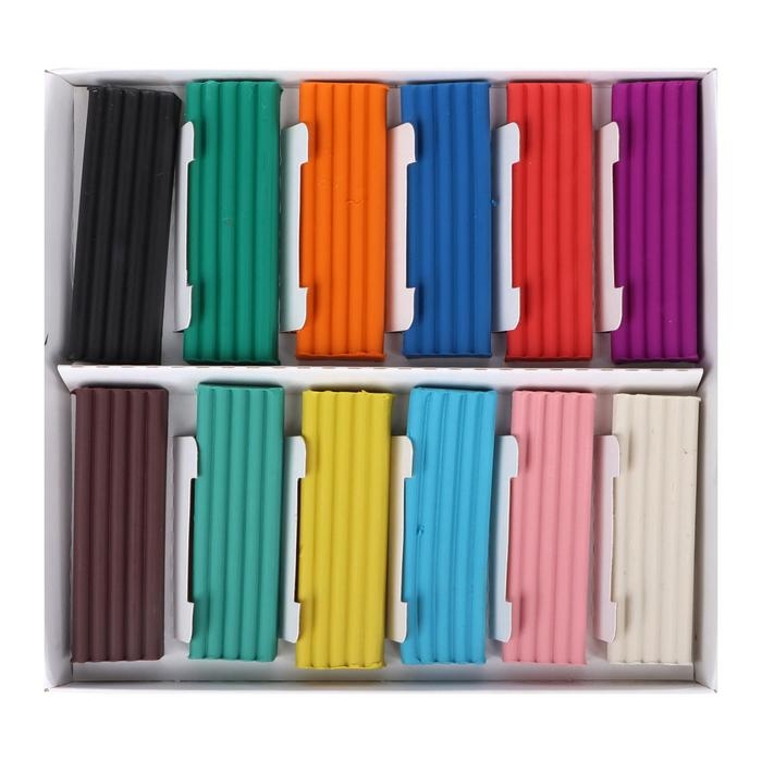 Пластилин Пластилин "Цветик", 12 цветов, 180 г, со стеком