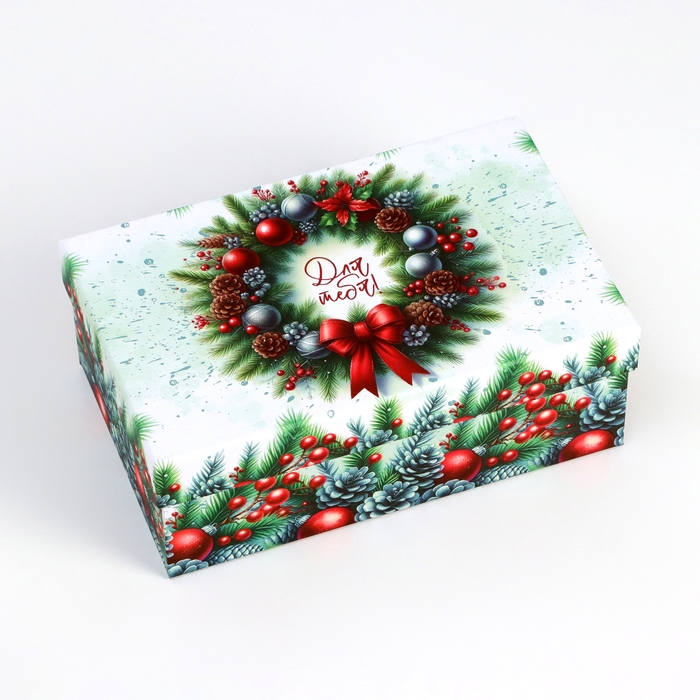 Набор подарочных новогодних коробок 10 в 1 Набор подарочных новогодних коробок 10 в 1 "Украшения на ёлку", 32,5 х 20 х 12,5 - 12 х 7 х 4 см. Новый год