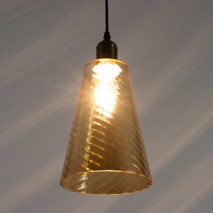 Светильник BayerLux Светильник BayerLux "Ритмо" E27 40Вт черный-янтарный 18х18х33-133 см