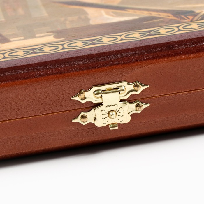 Нарды деревянные большие, настольная игра Нарды деревянные большие, настольная игра "Гладиаторы", 40 х 40 см, с шашками