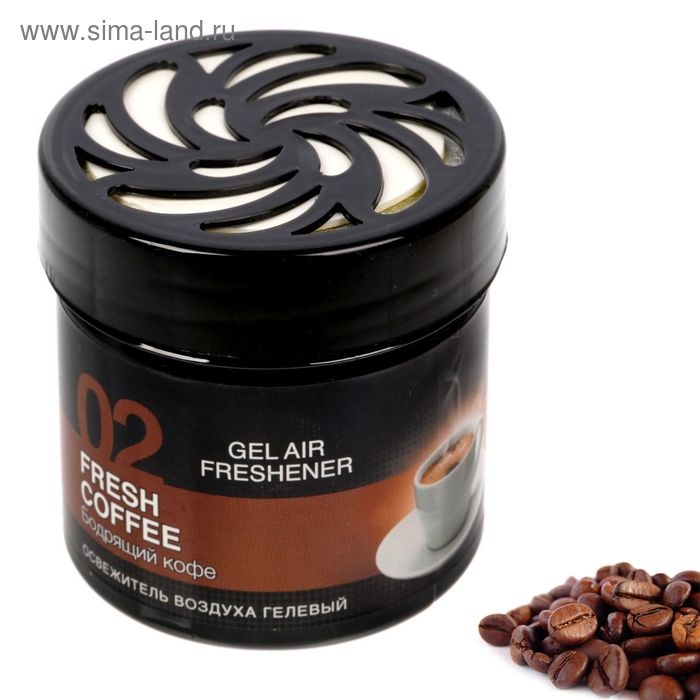 Ароматизатор Гелевый в банке «02 Бодрящий кофе» (25), GEL-02 Ароматизатор Гелевый в банке «02 Бодрящий кофе» (25), GEL-02