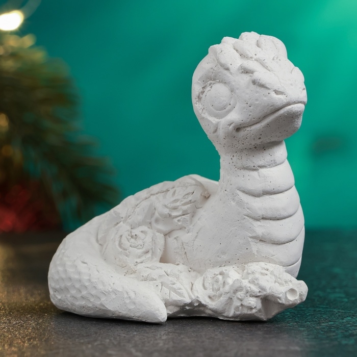 Новый год. Символ 2025. Фигура для раскраски  Новый год. Символ 2025. Фигура для раскраски "Малыш змееныш" 8х4х6см