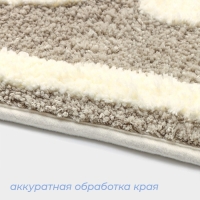 Коврик для ванной и туалета SAVANNA «Bath», 50×80 см, цвет бежевый