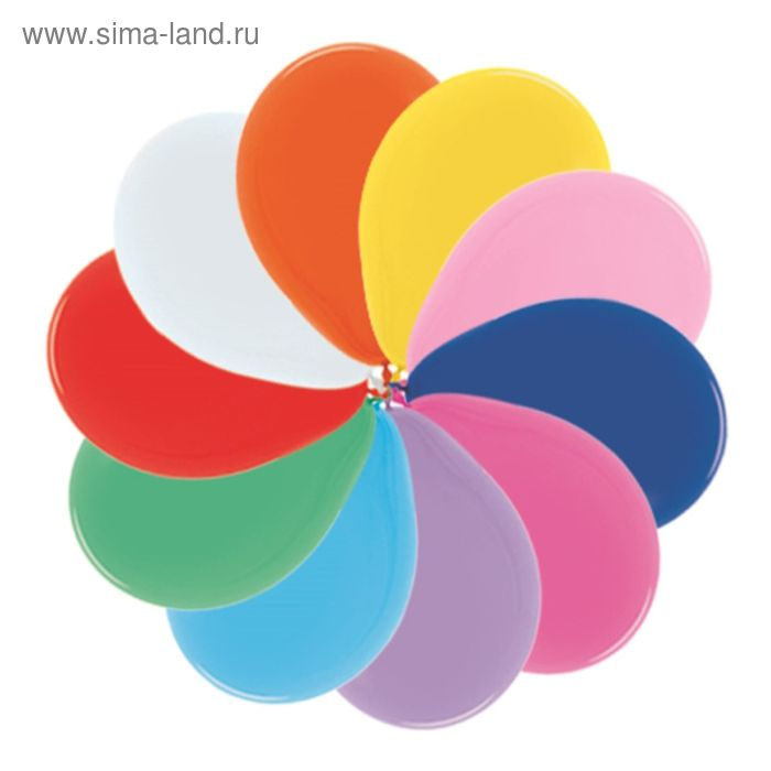 Шар латексный 12", пастель, набор 100 шт., цвета МИКС