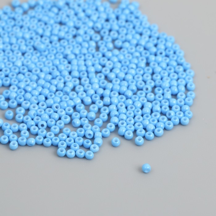 Бисер стекло 12/0  Бисер стекло 12/0 "Голубой" ровный №671 450 гр