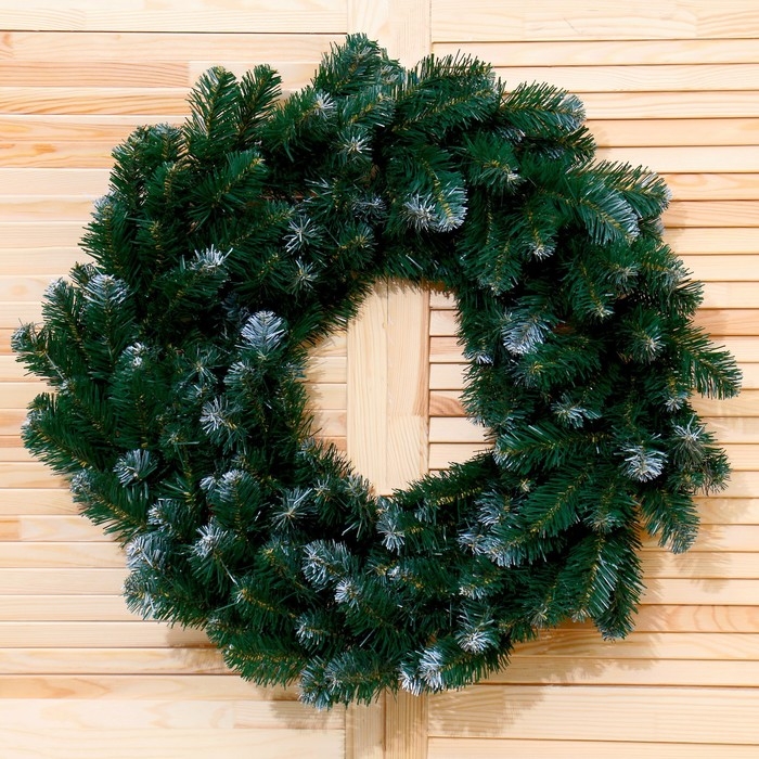 Венок  Венок "Люкс" с белыми кончиками 60 см