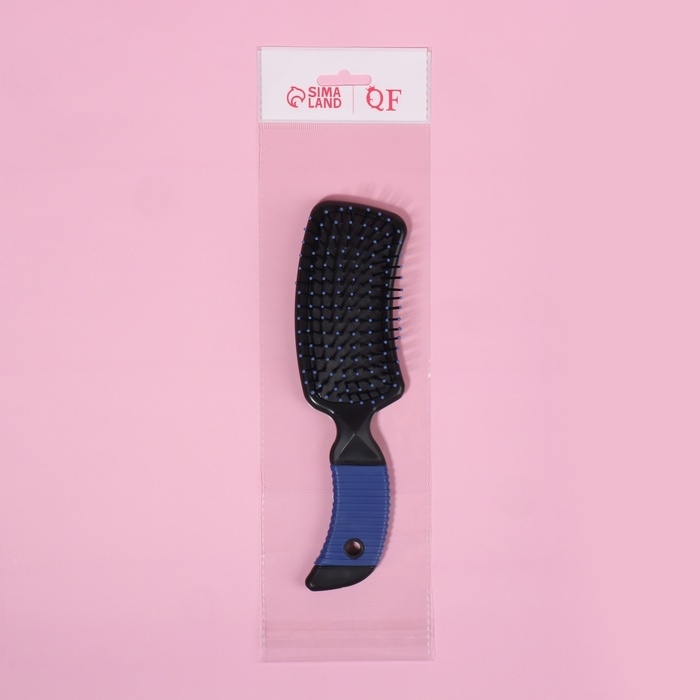 Расчёска массажная, прорезиненная ручка, 5 × 21 см, цвет МИКС Расчёска массажная, прорезиненная ручка, 5 × 21 см, цвет МИКС