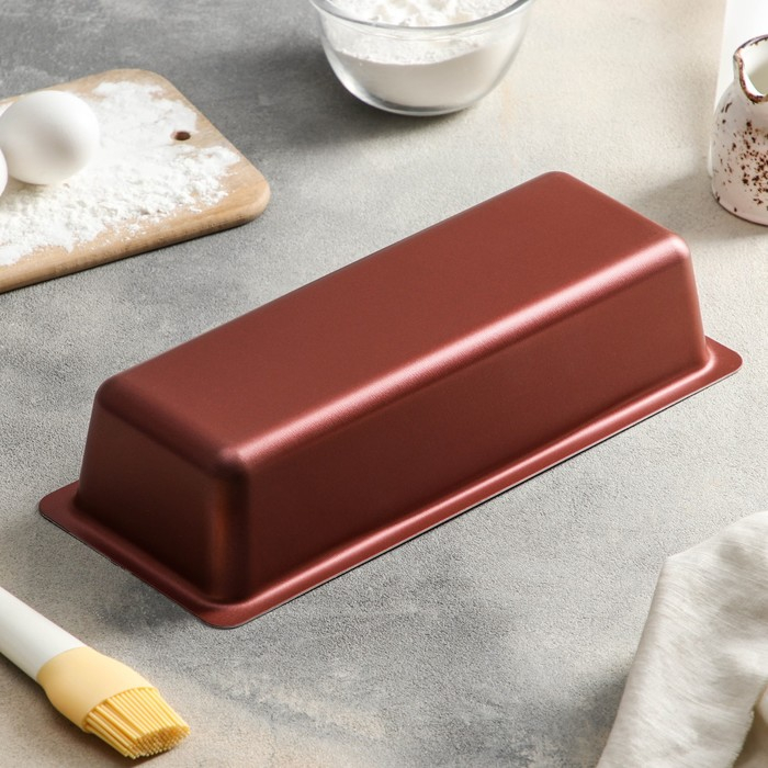 Противень «Забава», 30×11 см, h=6,5 см, антипригарное покрытие, цвет бордовый Противень «Забава», 30×11 см, h=6,5 см, антипригарное покрытие, цвет бордовый