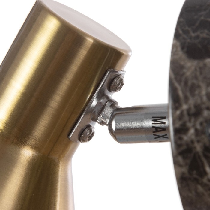 Спот Спот "Никс" 2x40Вт E14 Бронза, черный мрамор 30х18х16см