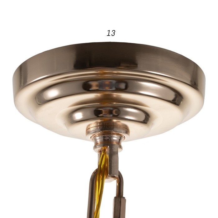 Люстра "Кристалл" LED 50Вт 3000К черно-золотой 50х50х35-155 см BayerLux