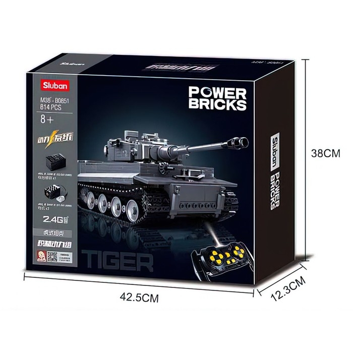 Конструктор Механо «Немецкий танк TIGER», радиоуправление, 814 деталей Конструктор Механо «Немецкий танк TIGER», радиоуправление, 814 деталей