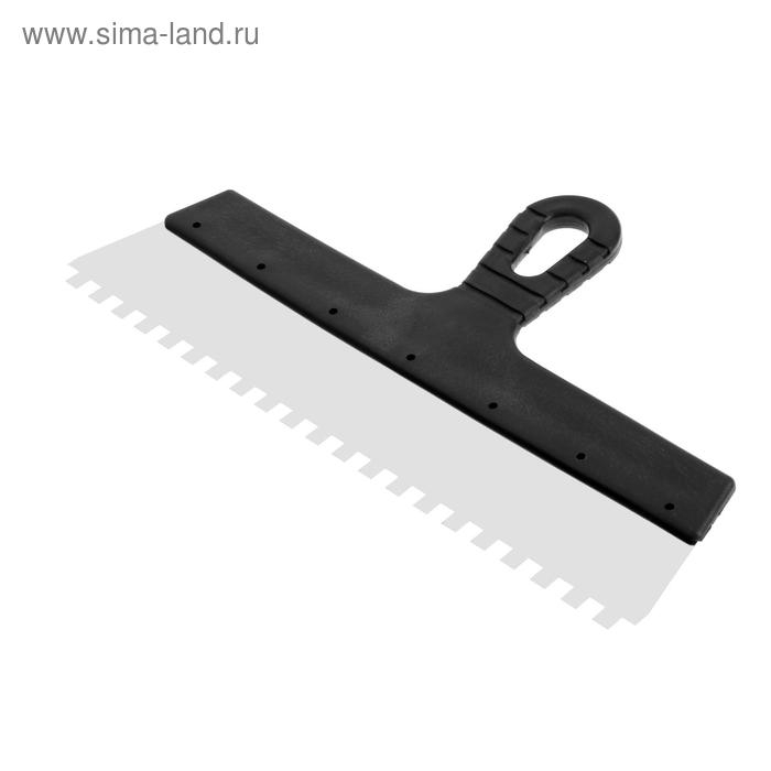 Шпатель зубчатый ЛОМ, 350 мм, зуб 8 мм, нержавеющая сталь Шпатель зубчатый ЛОМ, 350 мм, зуб 8 мм, нержавеющая сталь