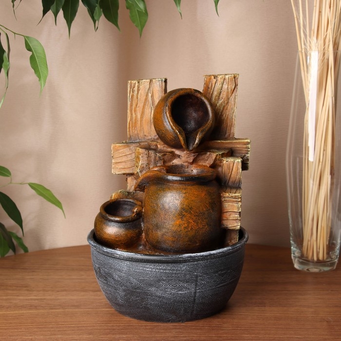 Фонтан Фонтан "Алойз" бочки, 28х16 см (с подсветкой, без шарика)