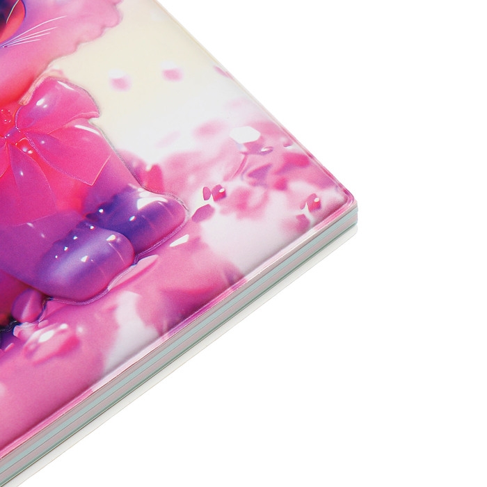 Записная книжка подарочная на гребне 80л,линия, цветной блок,обложка ПВХ 3D Кошка(17,6х13,5см) 105 Записная книжка подарочная на гребне 80л,линия, цветной блок,обложка ПВХ 3D Кошка(17,6х13,5см) 105