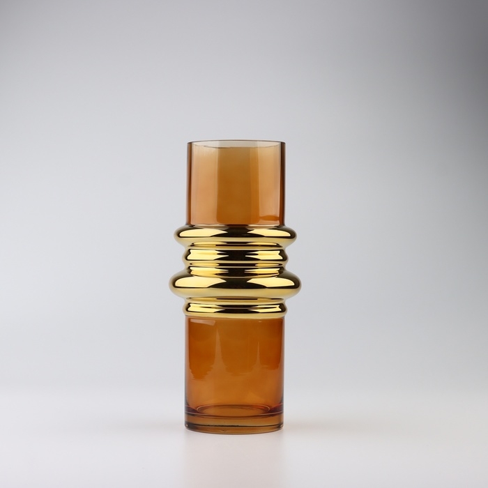 Ваза для цветов «Сатурн» из коричневого стекла 25×12×12 см Ваза для цветов «Сатурн» из коричневого стекла 25×12×12 см