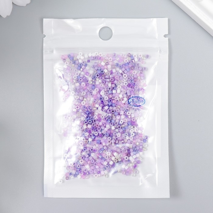 Бисер стекло 12/0  Бисер стекло 12/0 "Перламутр. Сиреневое ассорти" 10 гр