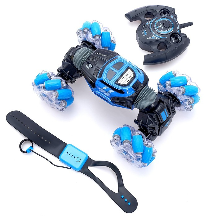 Машинка-перевёртыш HYPER SKIDDING с управлением жестами, свет, масштаб 1:16, цвет синий Машинка-перевёртыш HYPER SKIDDING с управлением жестами, свет, масштаб 1:16, цвет синий