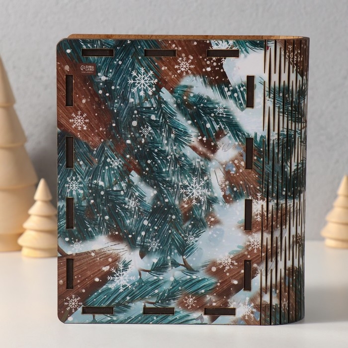 Новогодняя копилка-шкатулка  Новогодняя копилка-шкатулка "Сказочной зимы" 14х12х5 см