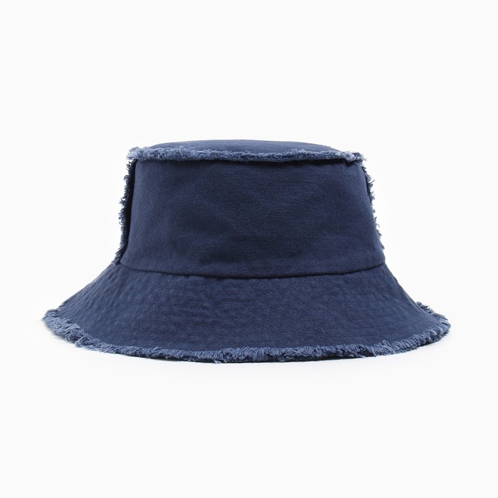 Панама джинсовая с необработанными краями MINAKU цвет синий, размер 56-58 Панама джинсовая с необработанными краями MINAKU цвет синий, размер 56-58