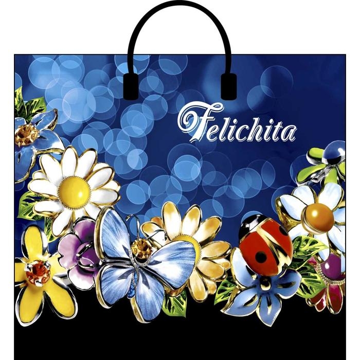 Пакет  Пакет "Феличита", полиэтиленовый с пластиковой ручкой, 38 х 35 см, 90 мкм