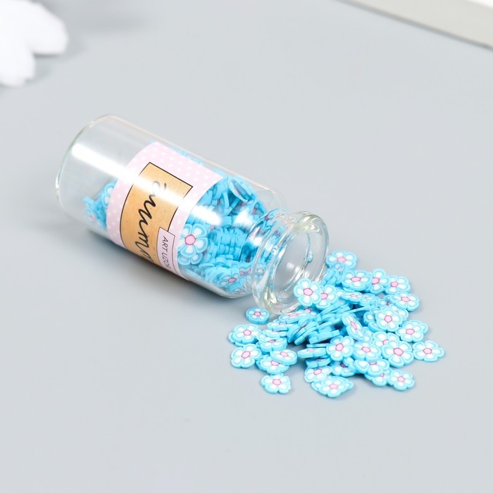 Декор для творчества пластик Декор для творчества пластик "Цветок. Голубая незабудка" набор 8 гр 5х2х2 см