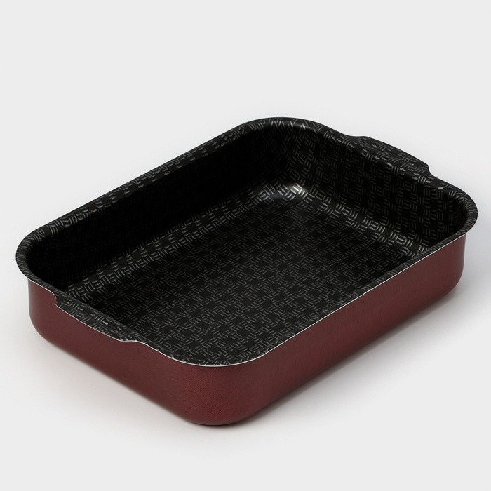 Противень «Хозяюшка», 19×25 см, h=6 см, антипригарное покрытие, цвет бордовый Противень «Хозяюшка», 19×25 см, h=6 см, антипригарное покрытие, цвет бордовый